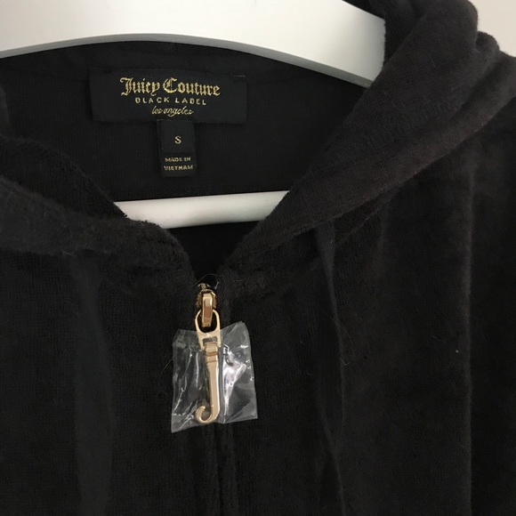 Juicy Couture Black Robertson Velour Hoodie - Picture 7 of 8