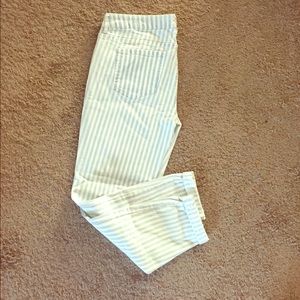 Forever 21 Blue & White Striped Skinny Ankle Cuff