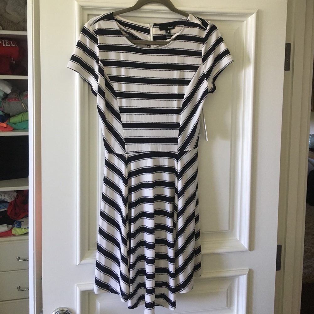 White and Blue formal dress.