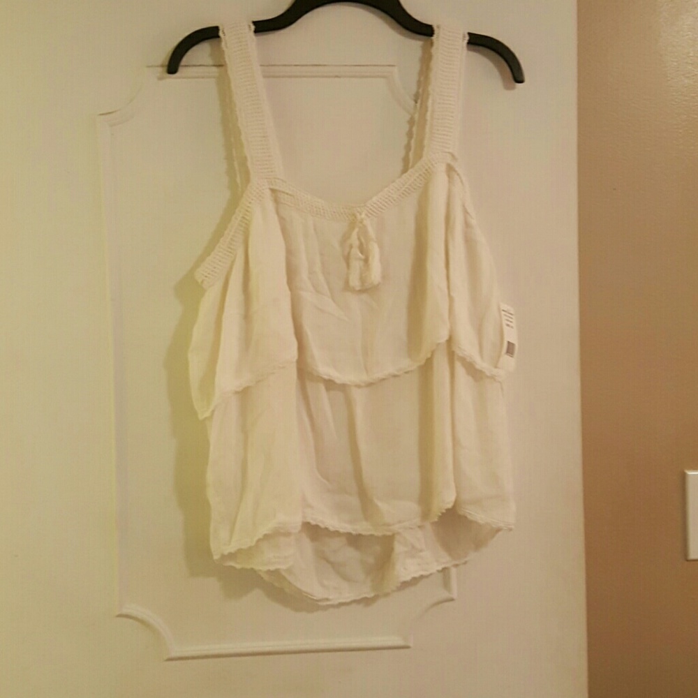 Bohemian Chic ruffled tank top