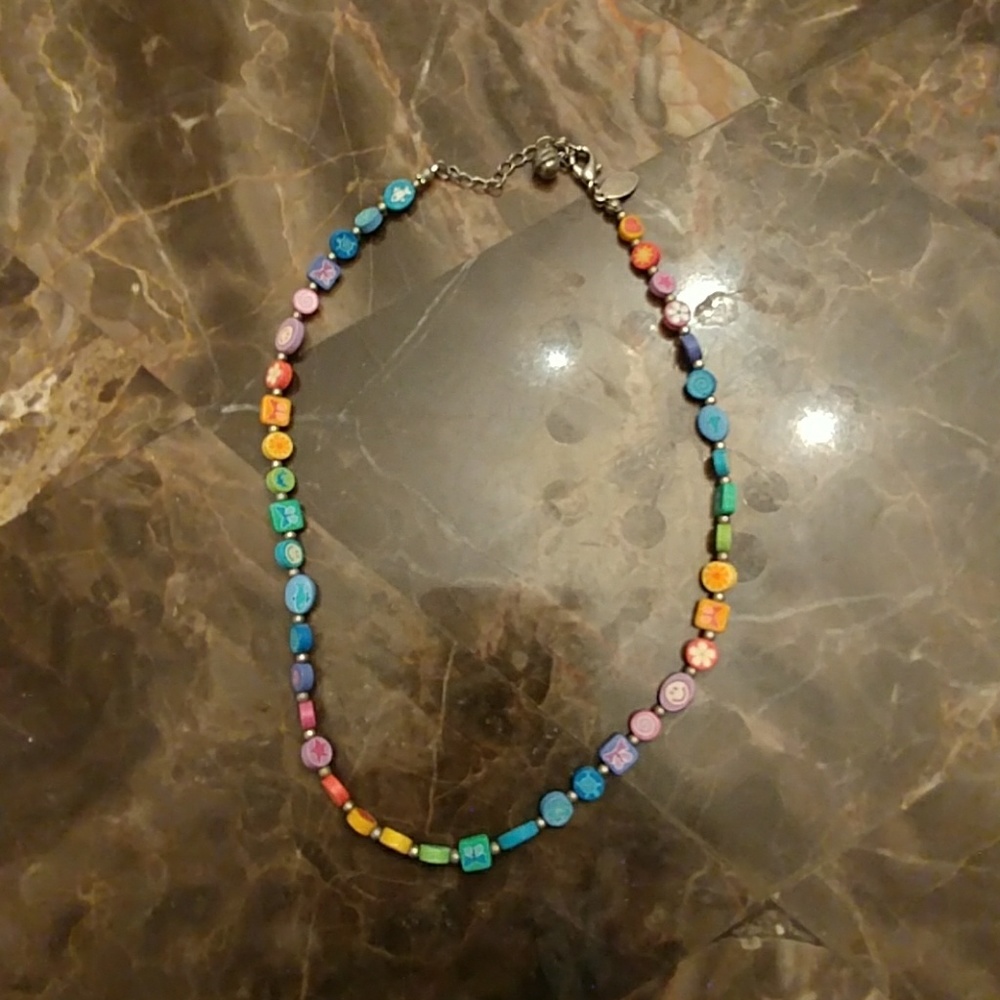 90's rainbow summery necklace