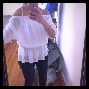 White off the shoulder top