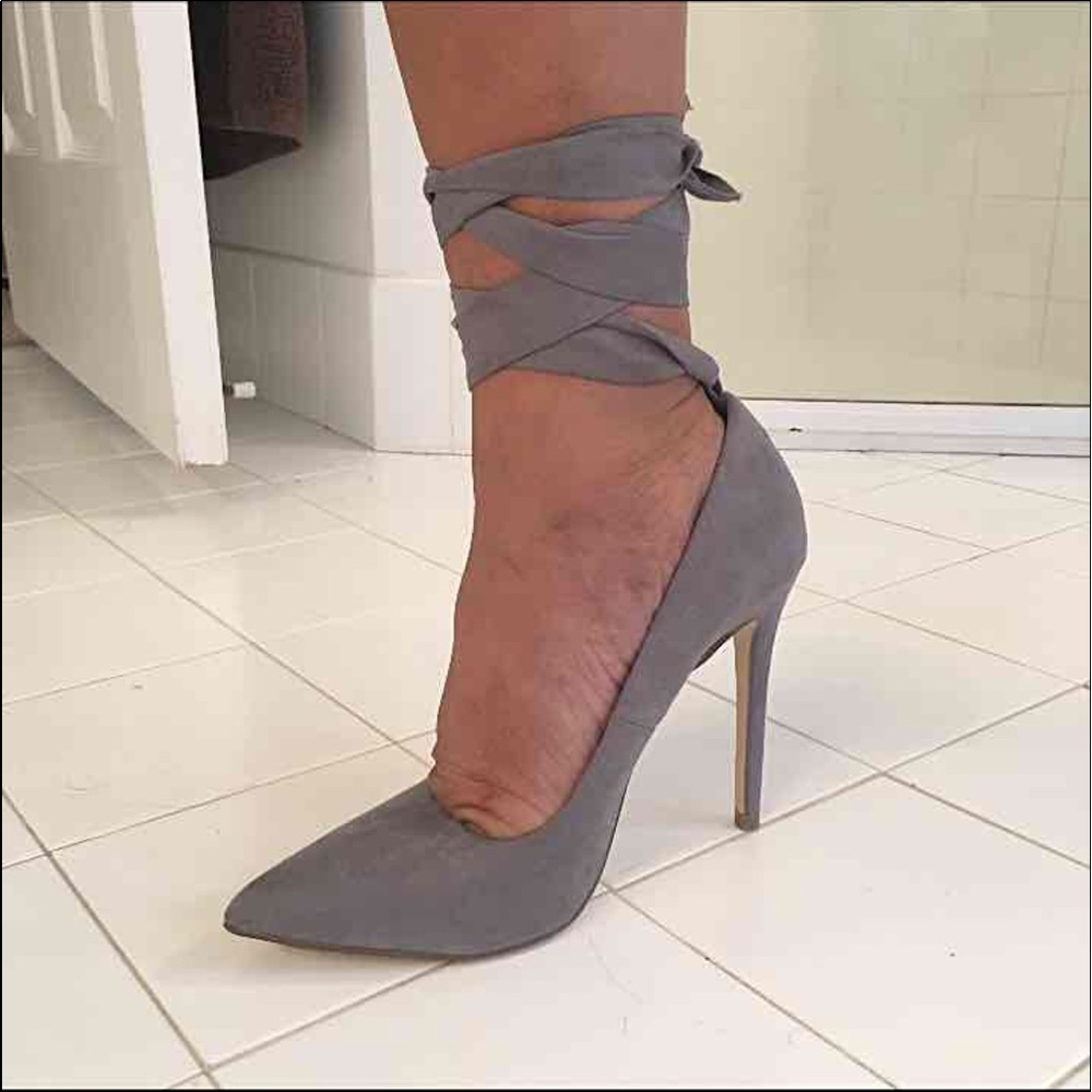 BRAND NEW Grey Suede Pumps