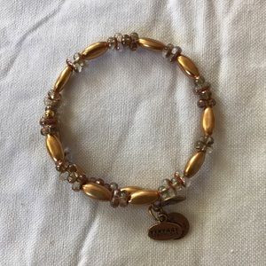 Gold beaded Alex & Ani bracelet