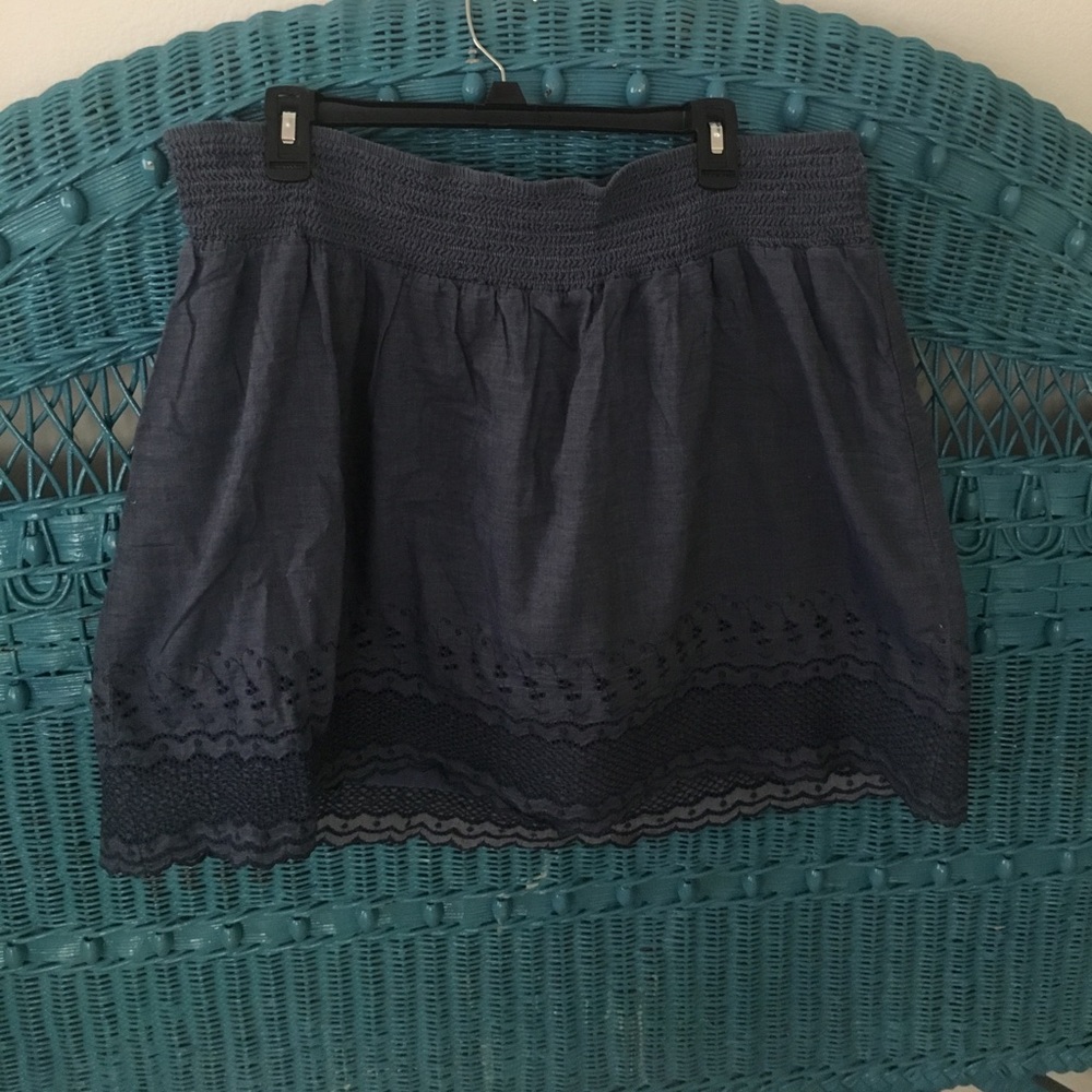Maternity smocked chambray skirt Old Navy XL