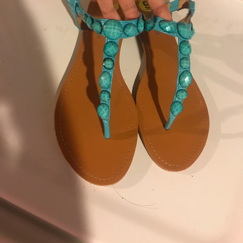 Summer Sandals - Flat - Beaded - Size 9