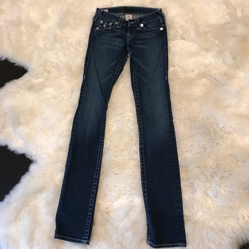 True Religion dark blue jeans