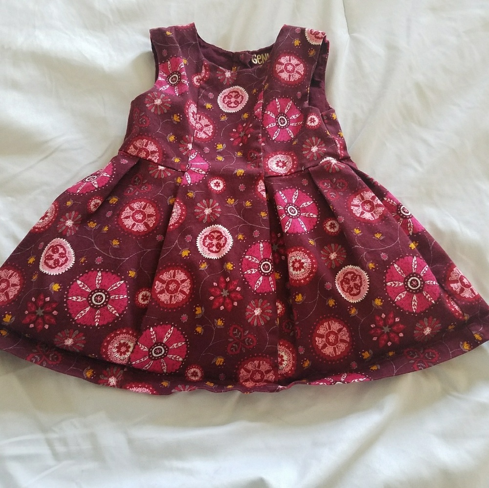Sleeveless Burgundy Girls Dress