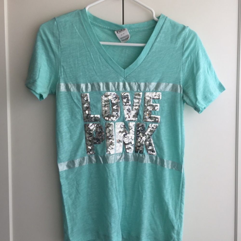Pink vs vneck tee