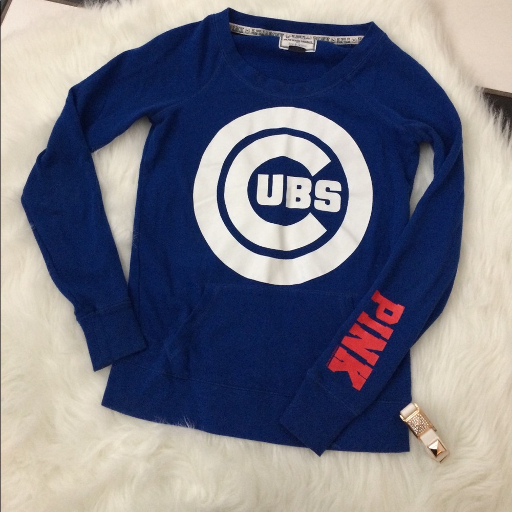 VS PINK blue cubs sweater