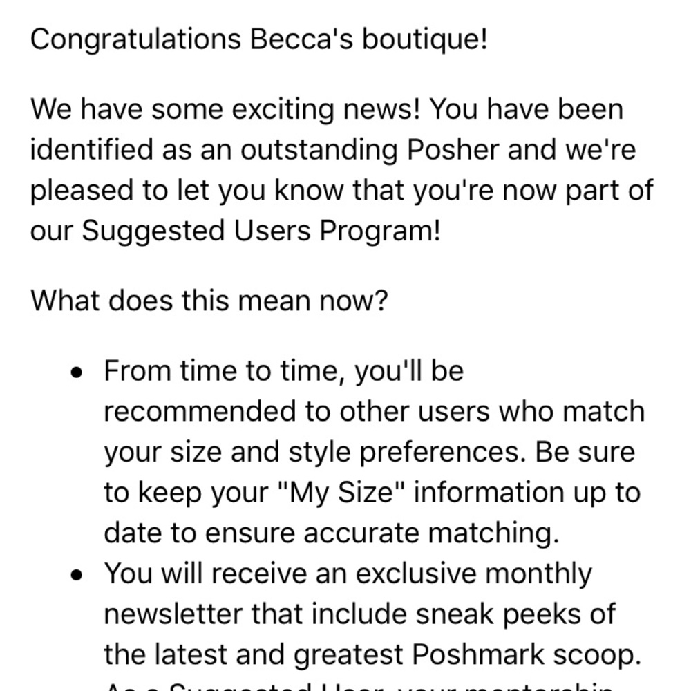 I'm a Suggested User! AND POSH AMBASSADOR - Picture 2 of 2