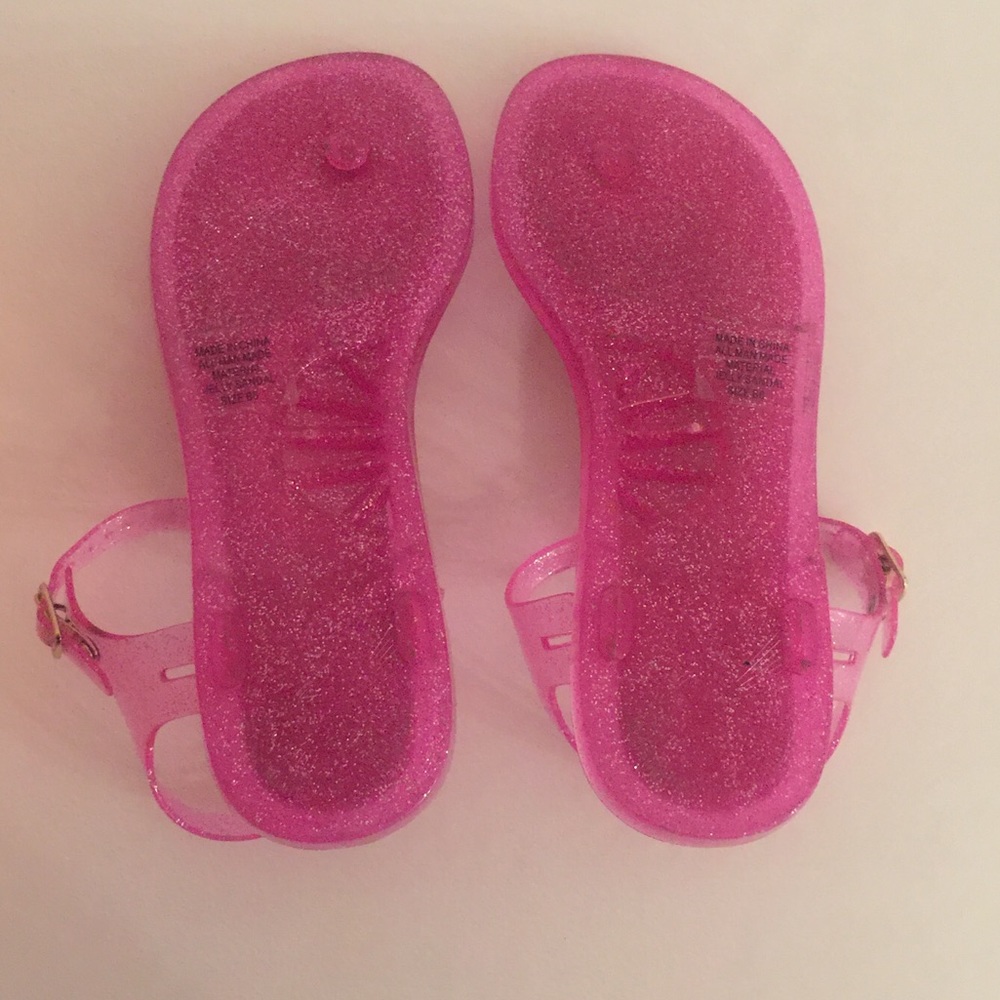 Kate Spade Sandals Pink 'Yari' Jelly Glitter NEW - Picture 2 of 7