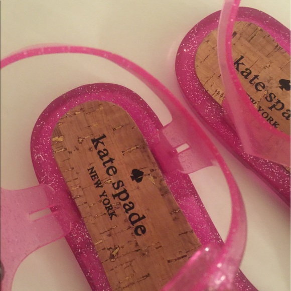 Kate Spade Sandals Pink 'Yari' Jelly Glitter NEW - Picture 3 of 7