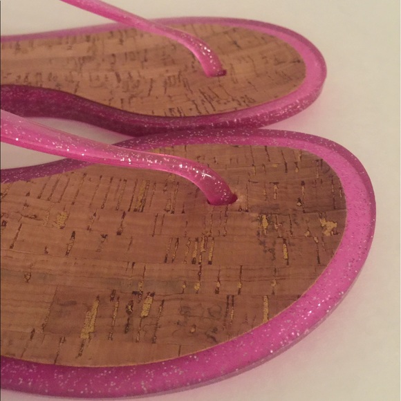 Kate Spade Sandals Pink 'Yari' Jelly Glitter NEW - Picture 5 of 7