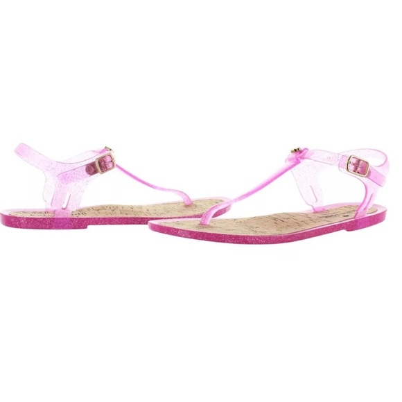 Kate Spade Sandals Pink 'Yari' Jelly Glitter NEW - Picture 7 of 7