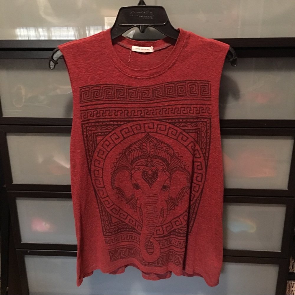 Ganesh burnt orange tank top