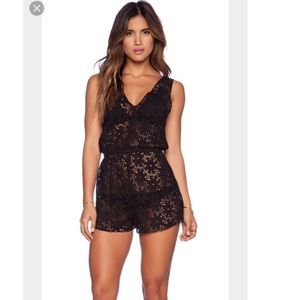 Amuse Society Crochet Romper NWT small