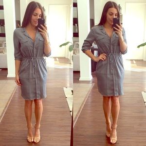 Grey button down dress