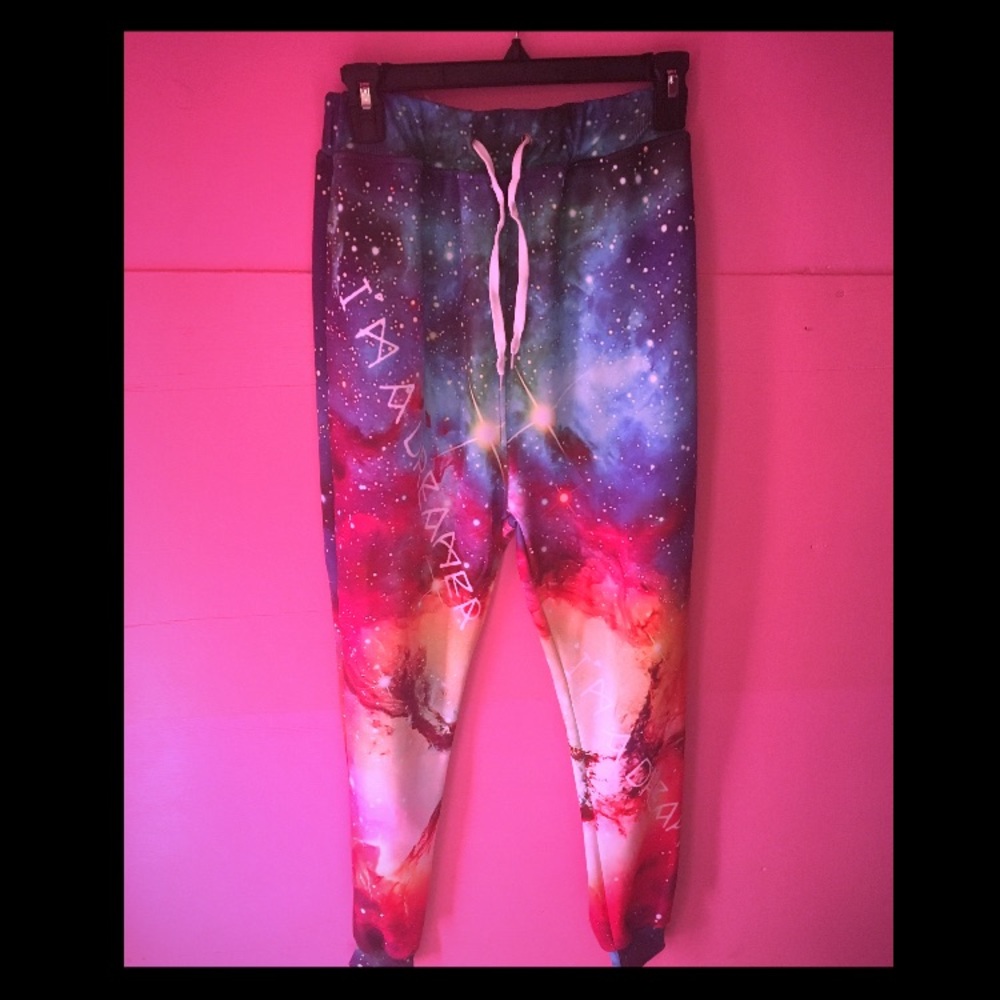 Galaxy print joggers