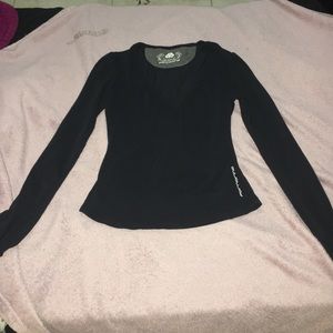 Black long sleeved v neck