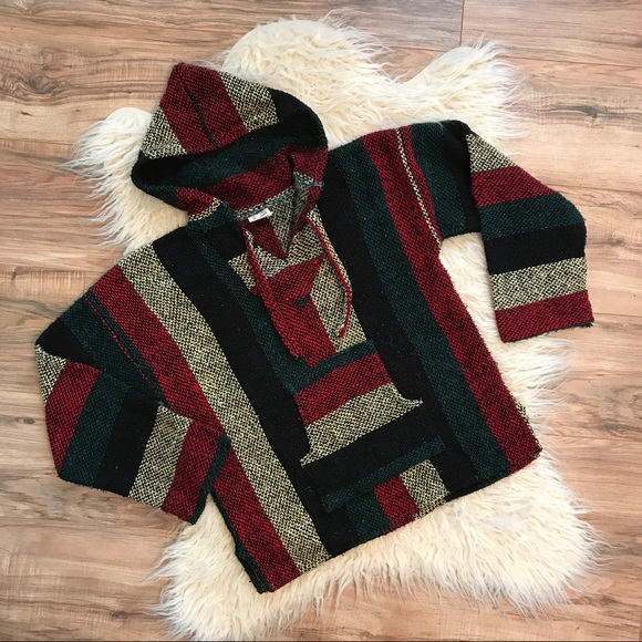 Sweaters - Mexican / surfer pull over sweatshirt poncho