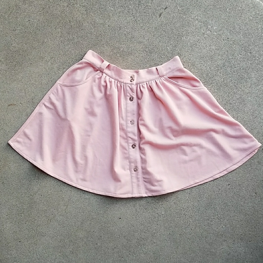 Tobi Pale Pink button down skirt