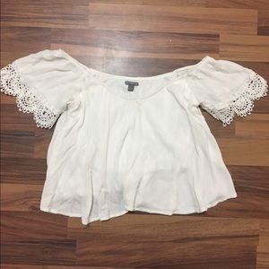 White Off the Shoulder Lace Top