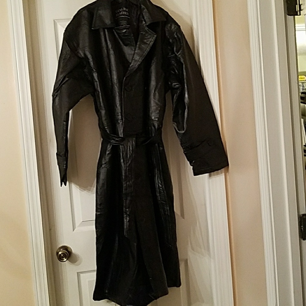 leather trenchcoat