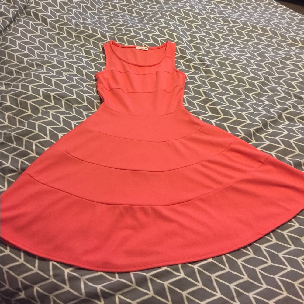 *MOVING SALE* coral pink A line summer dress