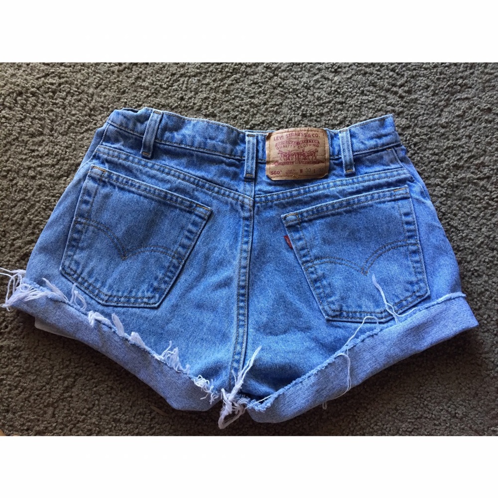Levi's High Rise Cut Off Jean Shorts