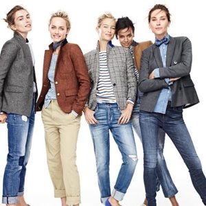 JCrew tweed herringbone donegal schoolboy blazer