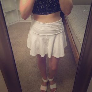 Fold top skater skirt