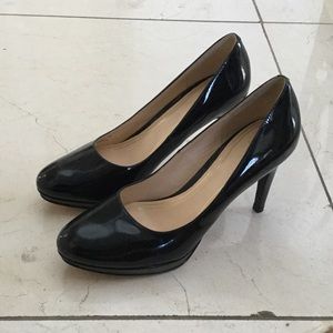 Cole Haan Shiny Black Leather Heels