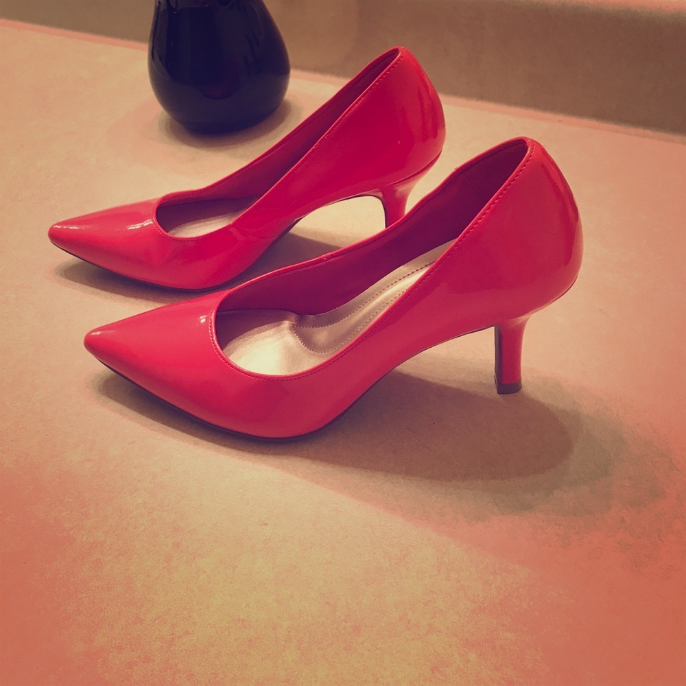 Pink low heels