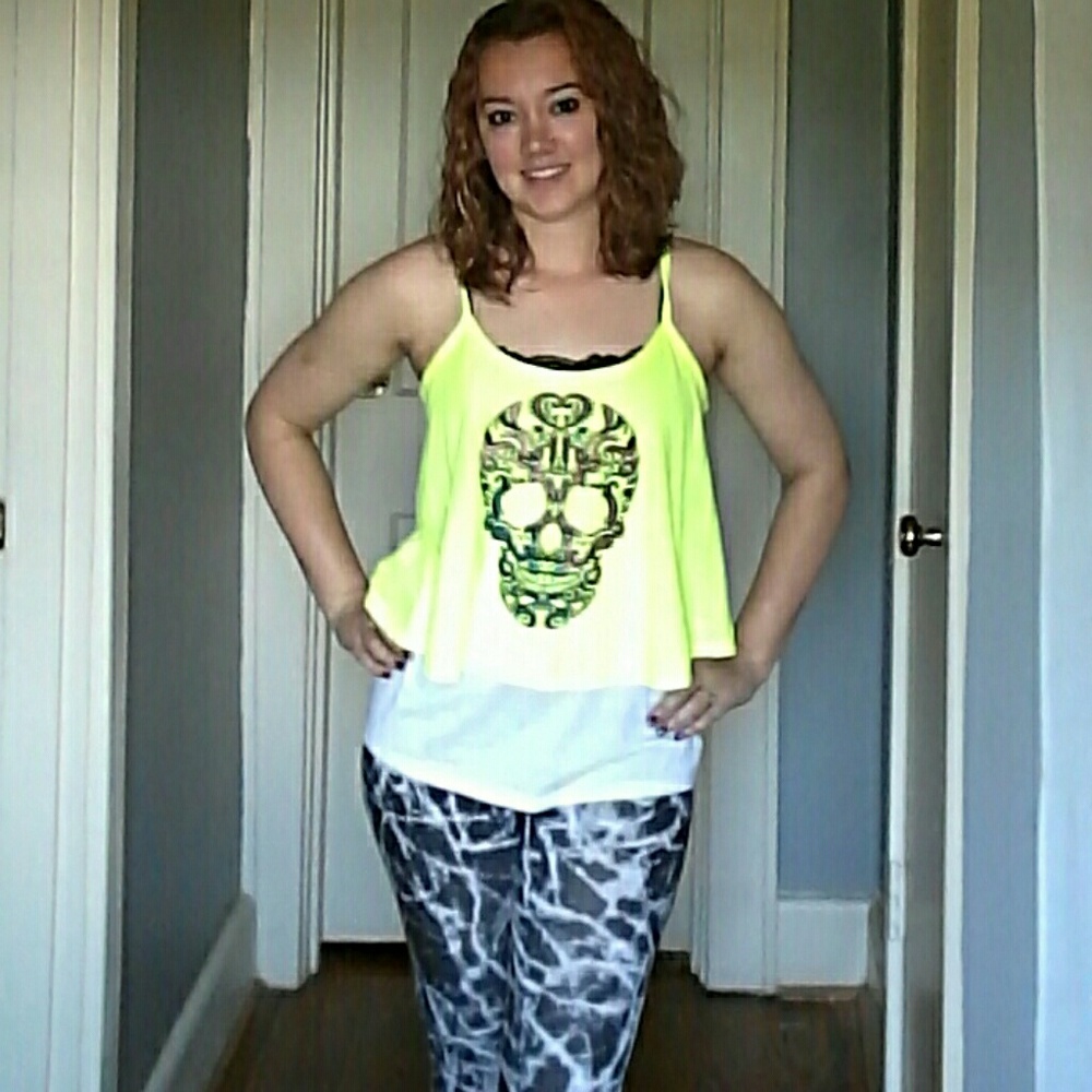 💥SOLD💥No Boundries Sugar Skull Tank Top