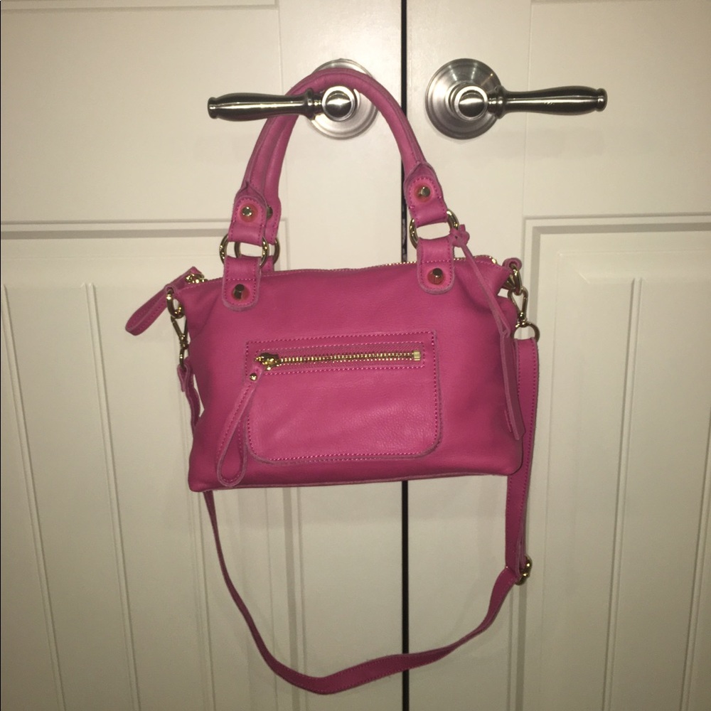 Linea pelle fuchsia satchel bag NWOT