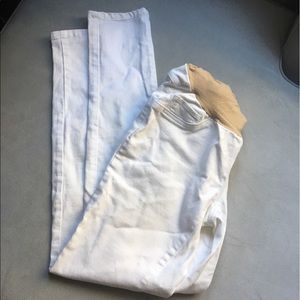 Jessica Simpson white maternity jeans