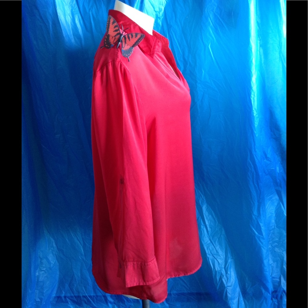 Apt.9 Long Sleeve Button Front Blouse - image 2