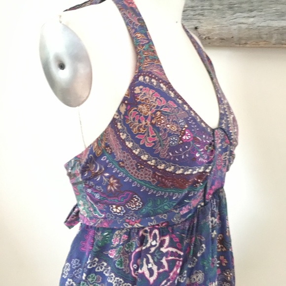 Saks 5th Avenue Silk Paisley Halter Top - Picture 6 of 8