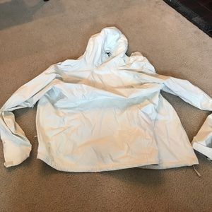 White North Face Raincoat. Shell.