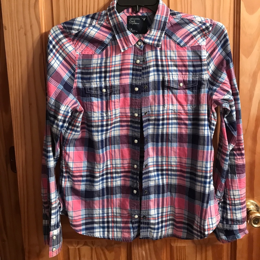 American eagle long sleeve button up
