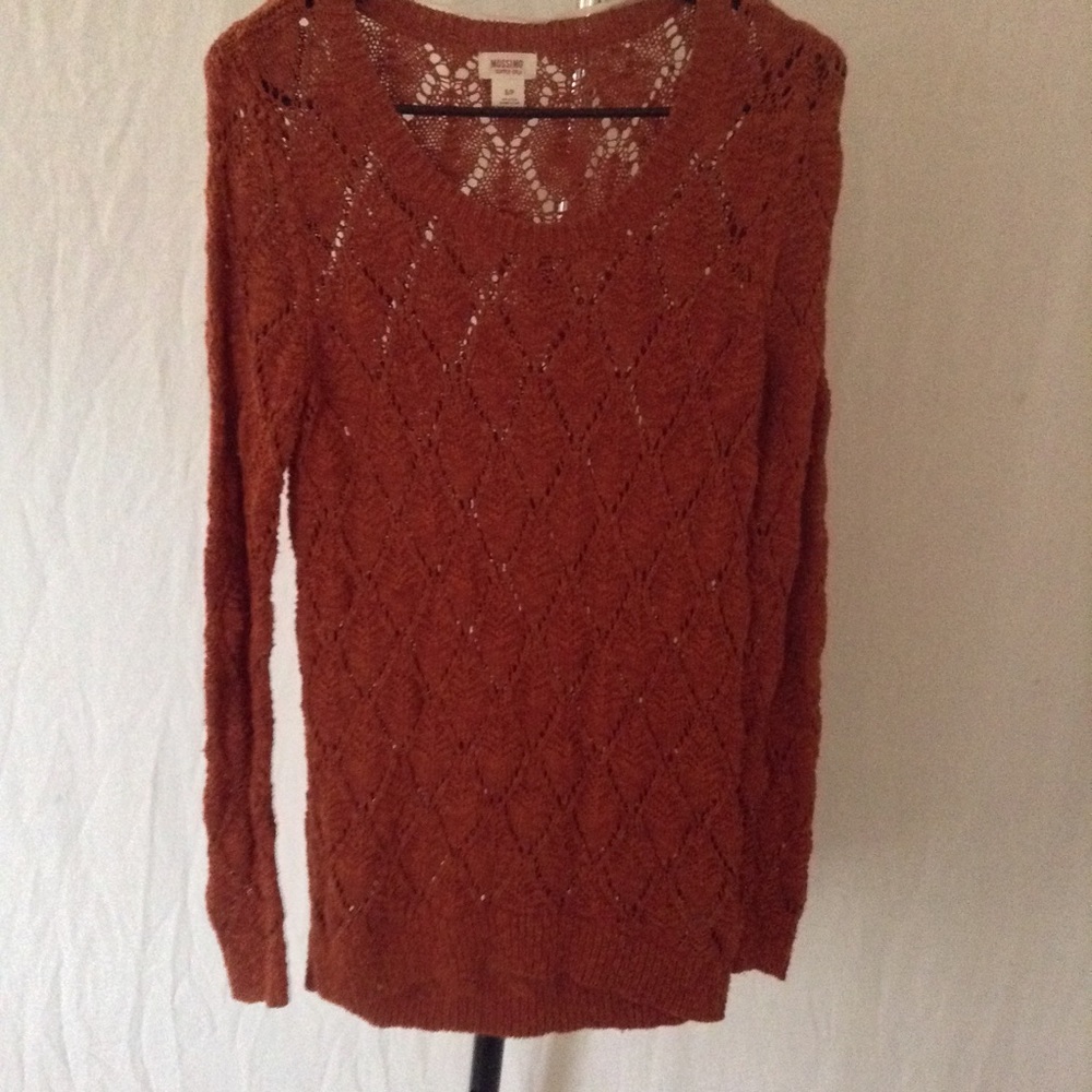 Dark orange long sweater