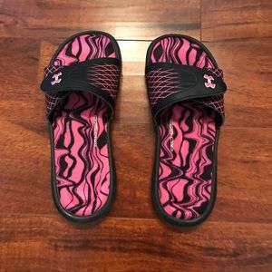 Under armor pink Sandals