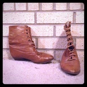 Vintage Joan and David lace up boots!