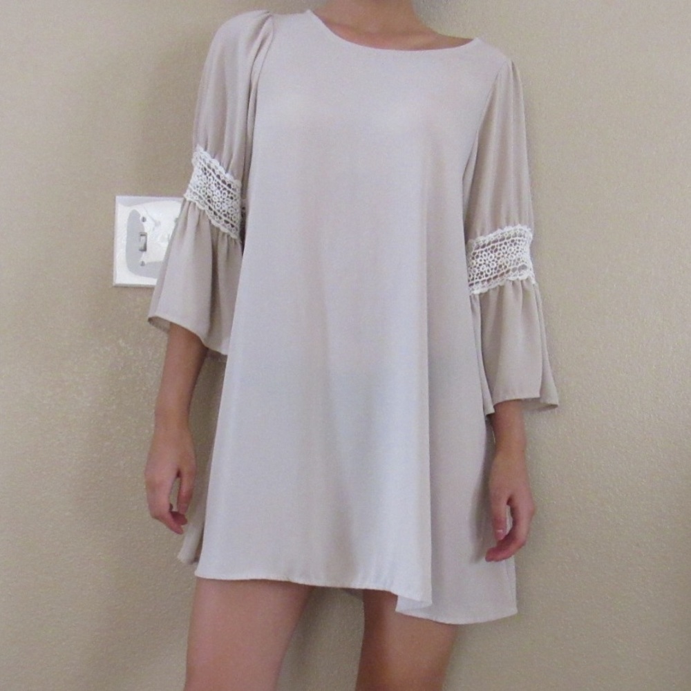 Crotchet Sleeved Boho Dress