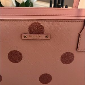 100% Authentic Pink Polka Dot Kate Spade LG Tote