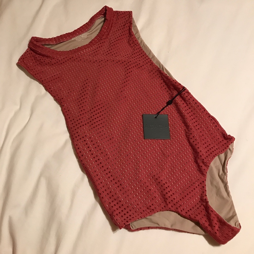 Acacia cloud 9 bodysuit in lychee