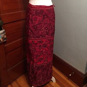 EUC Silk wrap skirt