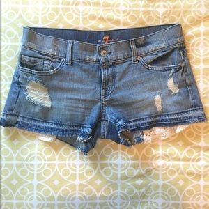 7 For All Man Kind denim shorts / cut offs