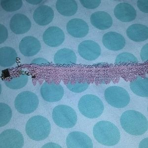 Baby pink chic lace chocker